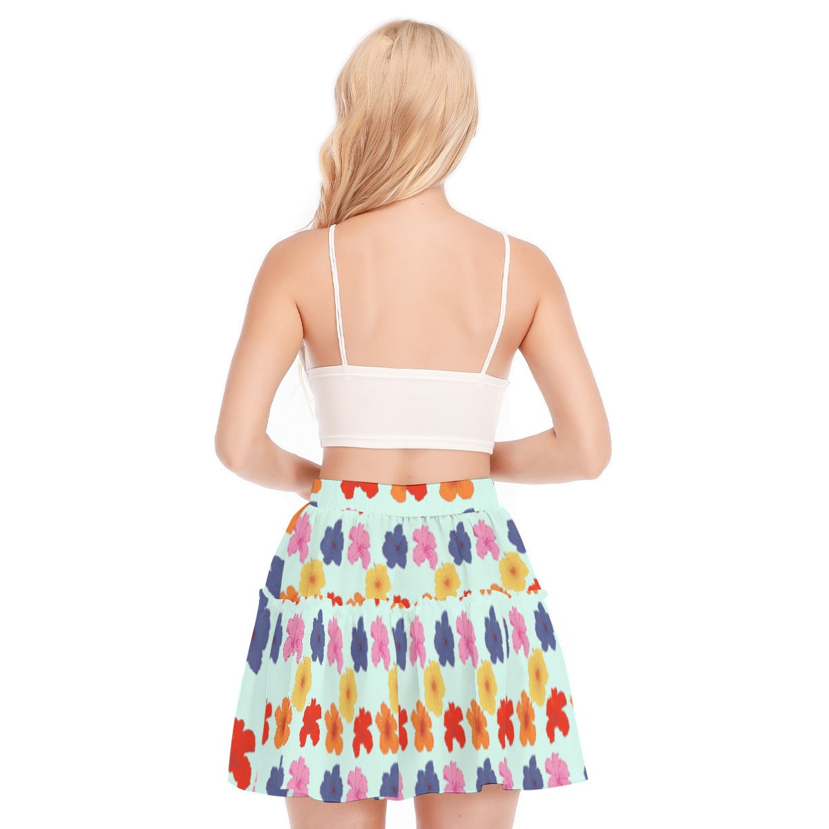 Brisa de Amapolas Ruffled Mini Skirt