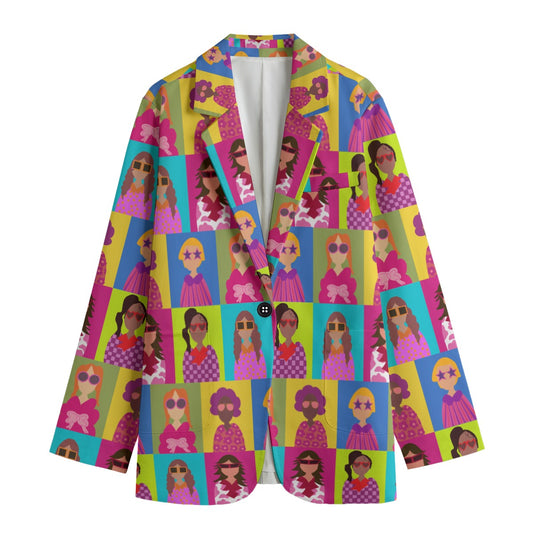 All-Over Print Women's Leisure Blazer