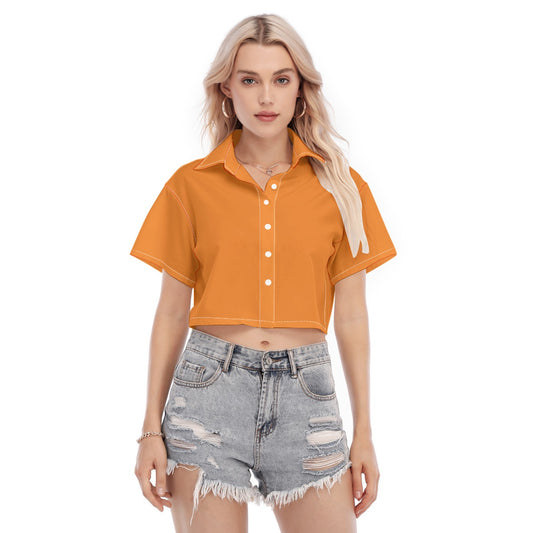 All-Over Print Women's Cropped Shirt