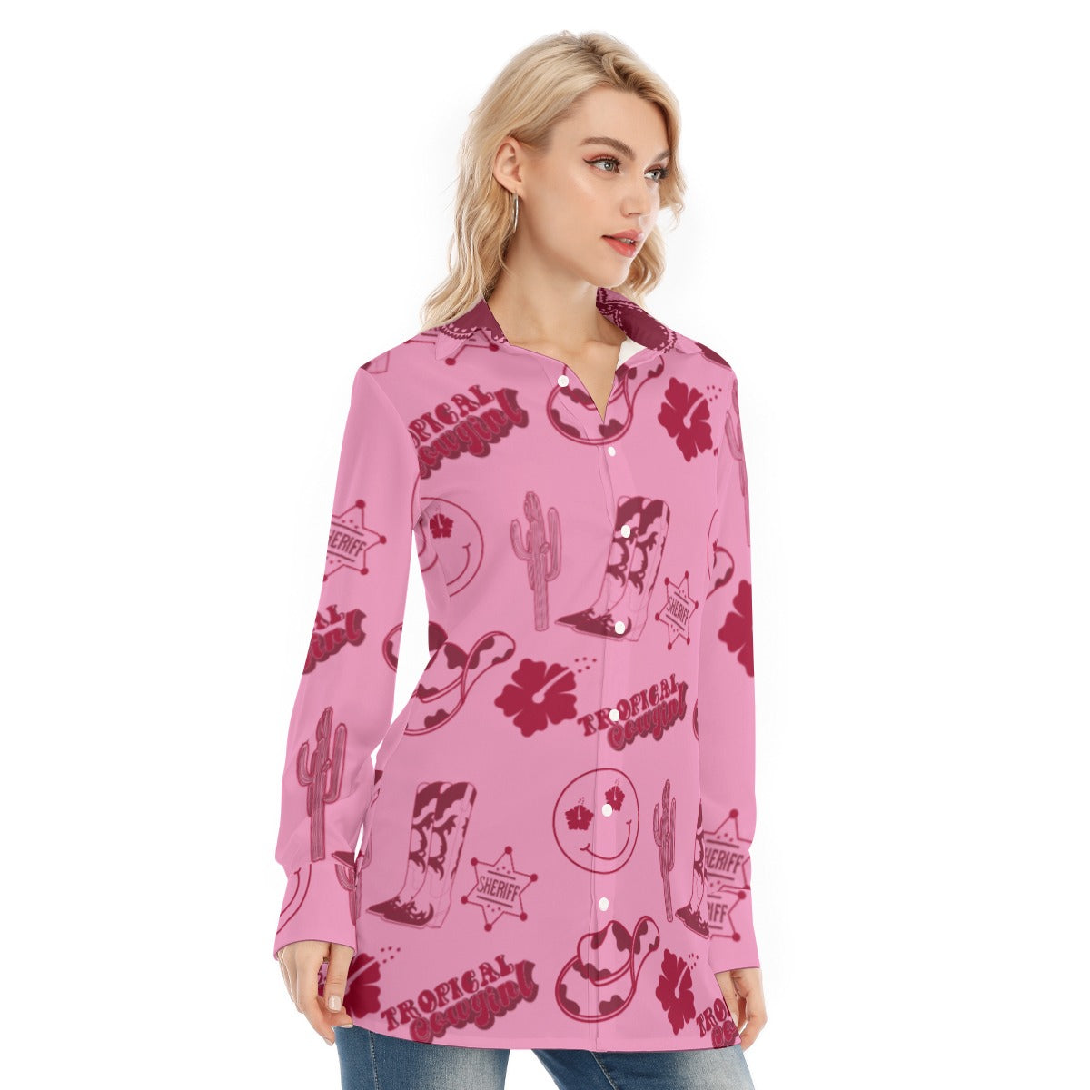 Tropical Cowgirl  Long sleeve shirt