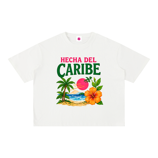 Hecha del Caribe Oversized Mineral Wash Tee | Vintage White
