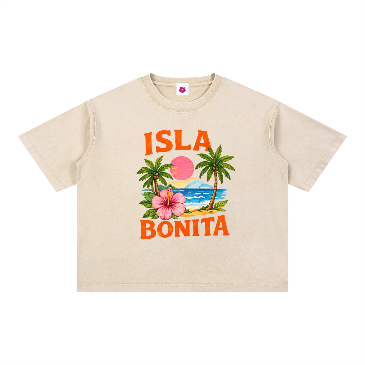 Isla Bonita Mineral Wash Boxy Cotton T-Shirt