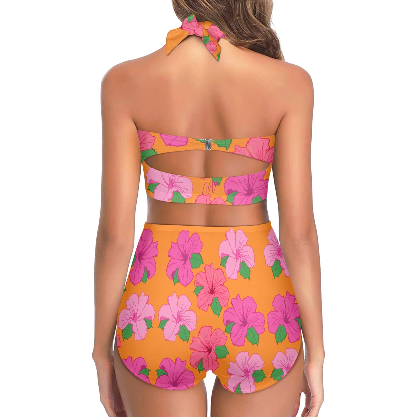 "Soy Una Flor Tropical" Women's Halter Neck  Bikini