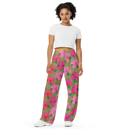 "Soy Una Flor Tropical"unisex wide-leg pants