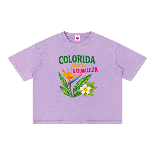 Colorida por Naturaleza Oversized Mineral Wash Tee | Lilac