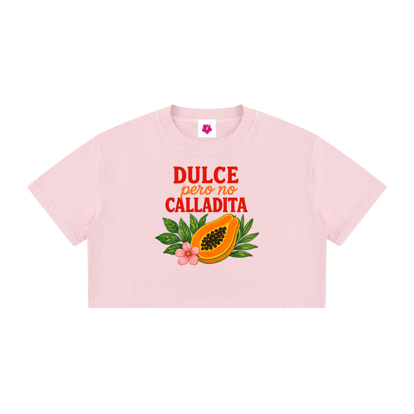 Dulce Pero No Calladita Fitted Tee | Blush Pink