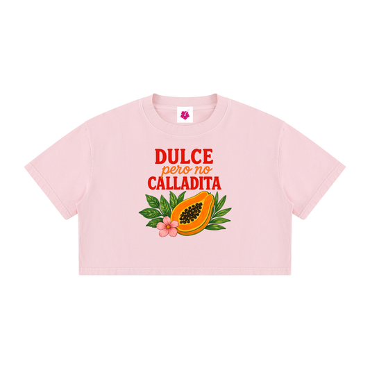 Dulce Pero No Calladita Fitted Tee | Blush Pink
